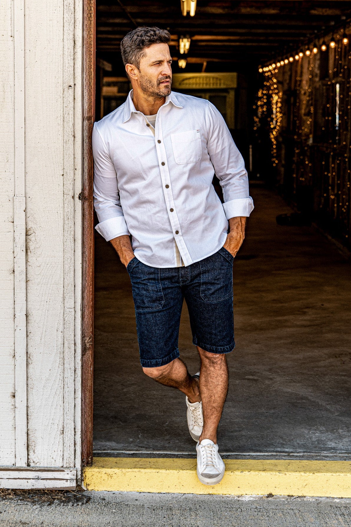 Men | Scout  Denim Military Short - Ocean