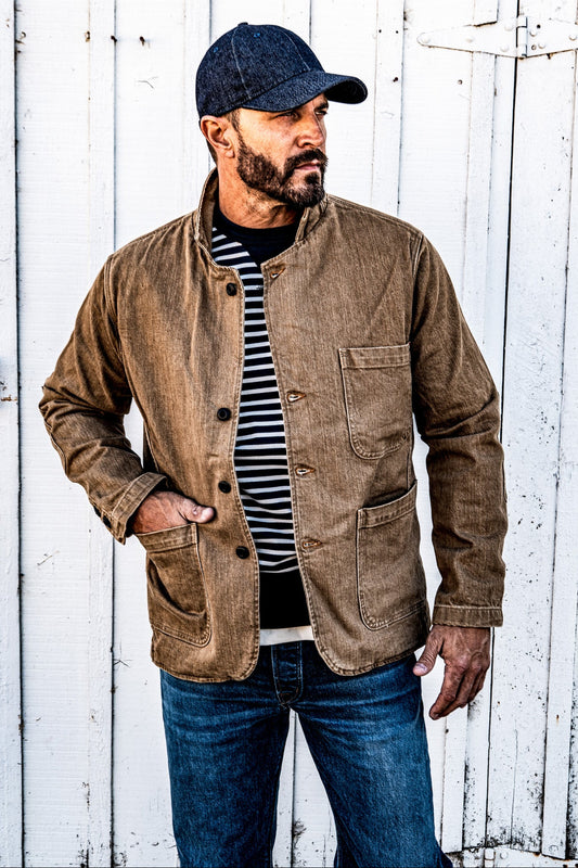 Men | Scout Blazer | Denim Chore Blazer - Wheat