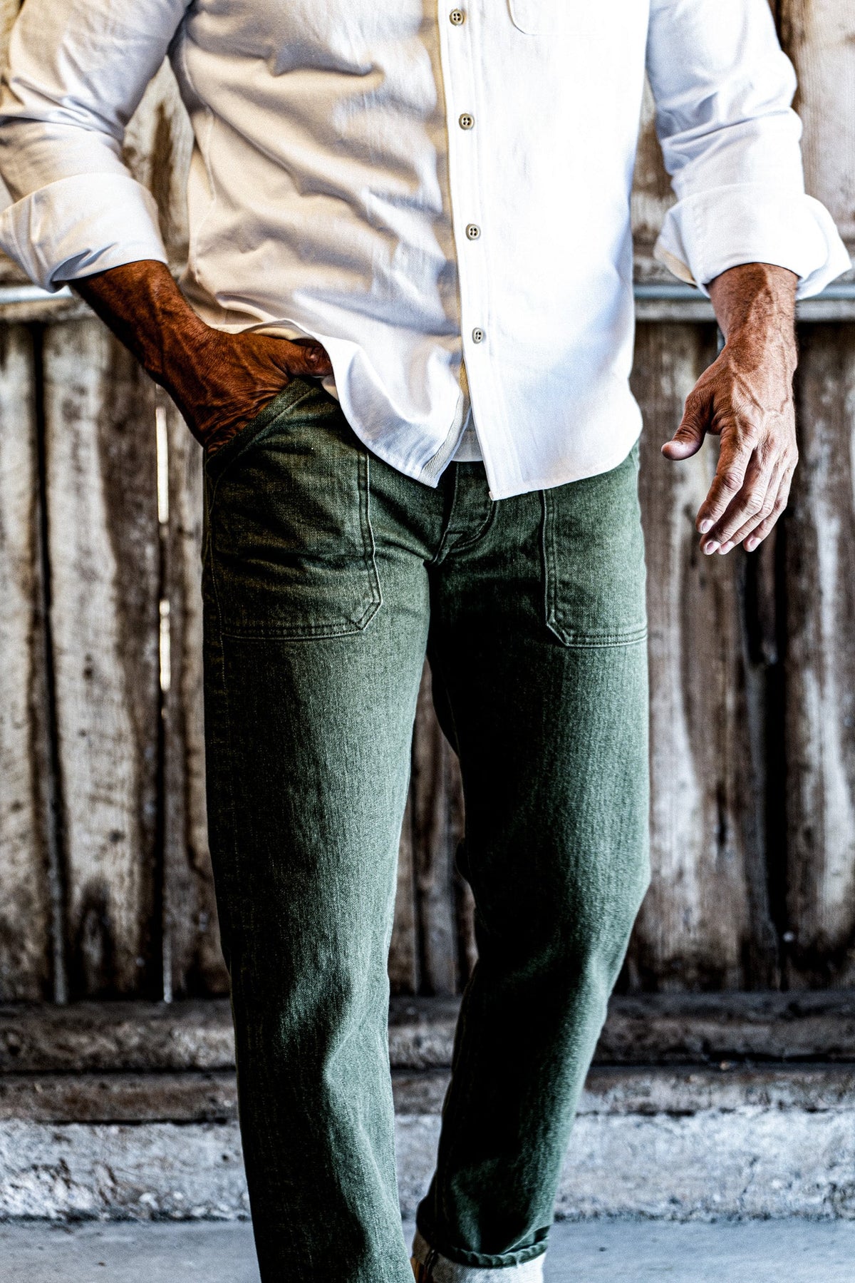 Scout Jean | Denim Military Pant - Olive