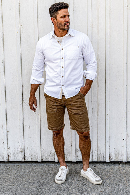 Men | Scout  Denim Military Short - Wheat