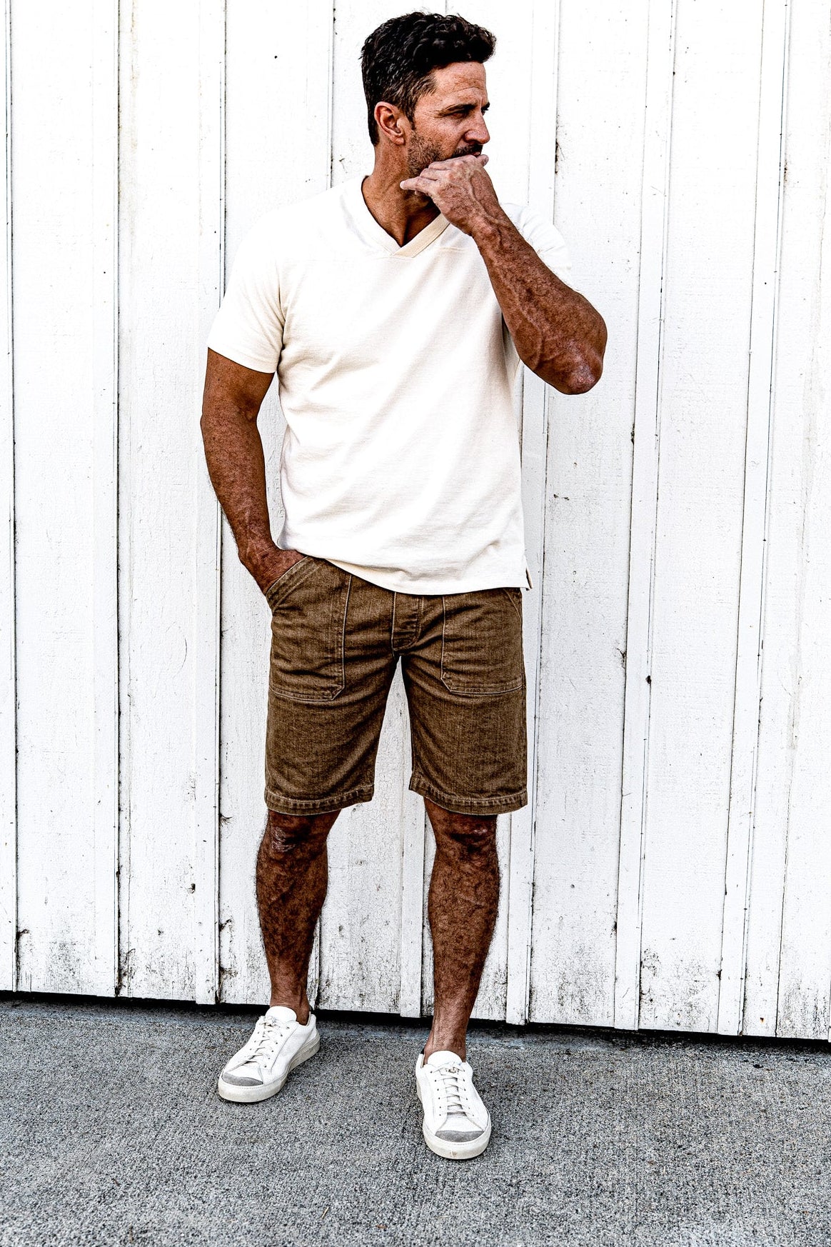 Men | Scout  Denim Military Short - Wheat