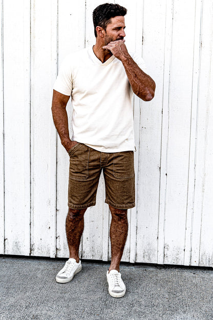 Men | Scout  Denim Military Short - Wheat