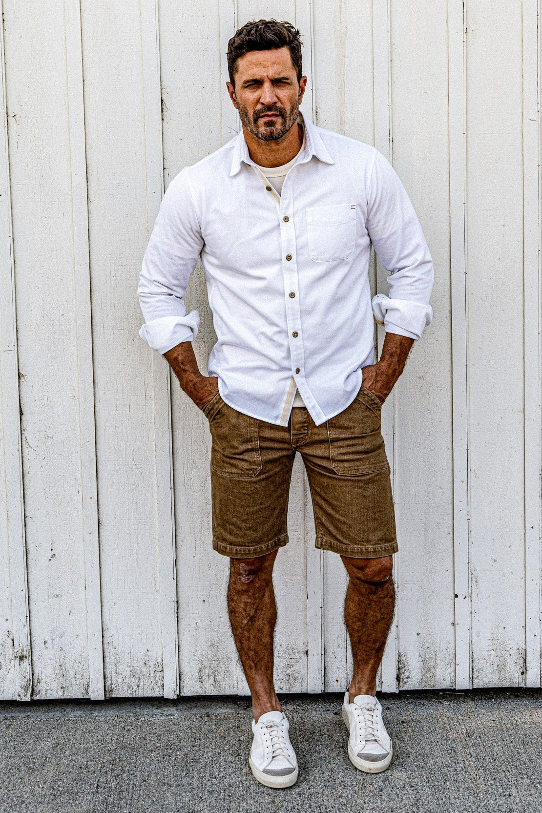 Men | Scout  Denim Military Short - Wheat