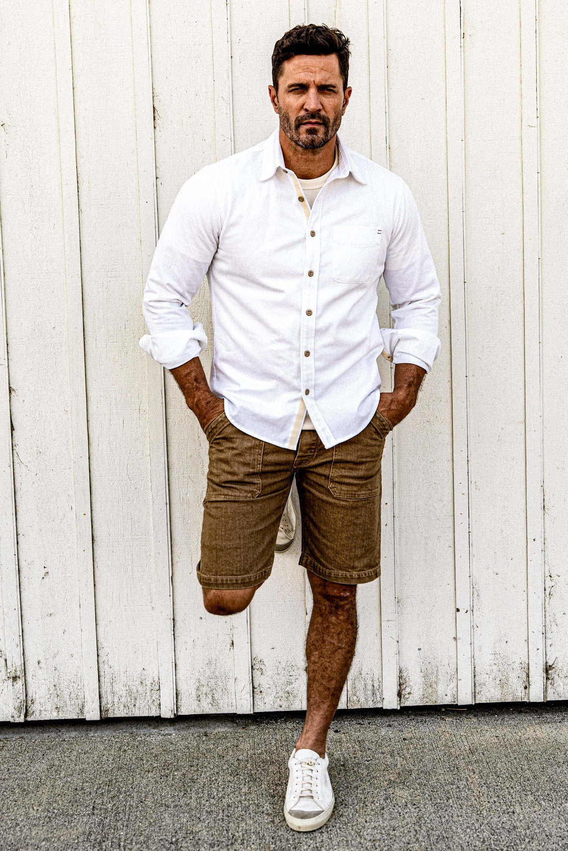 Men | Scout  Denim Military Short - Wheat