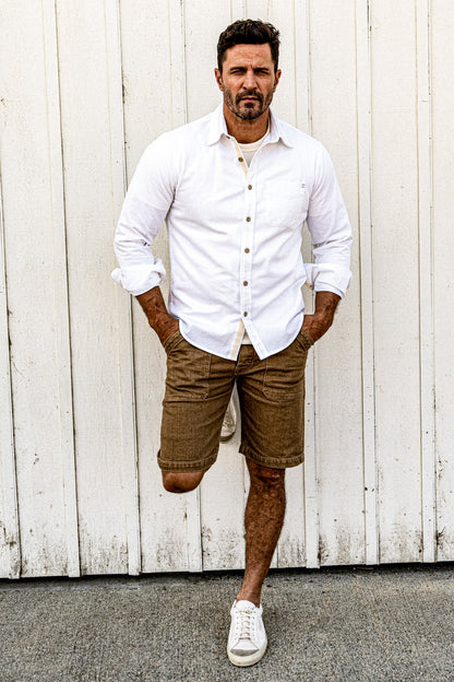 Men | Scout  Denim Military Short - Wheat