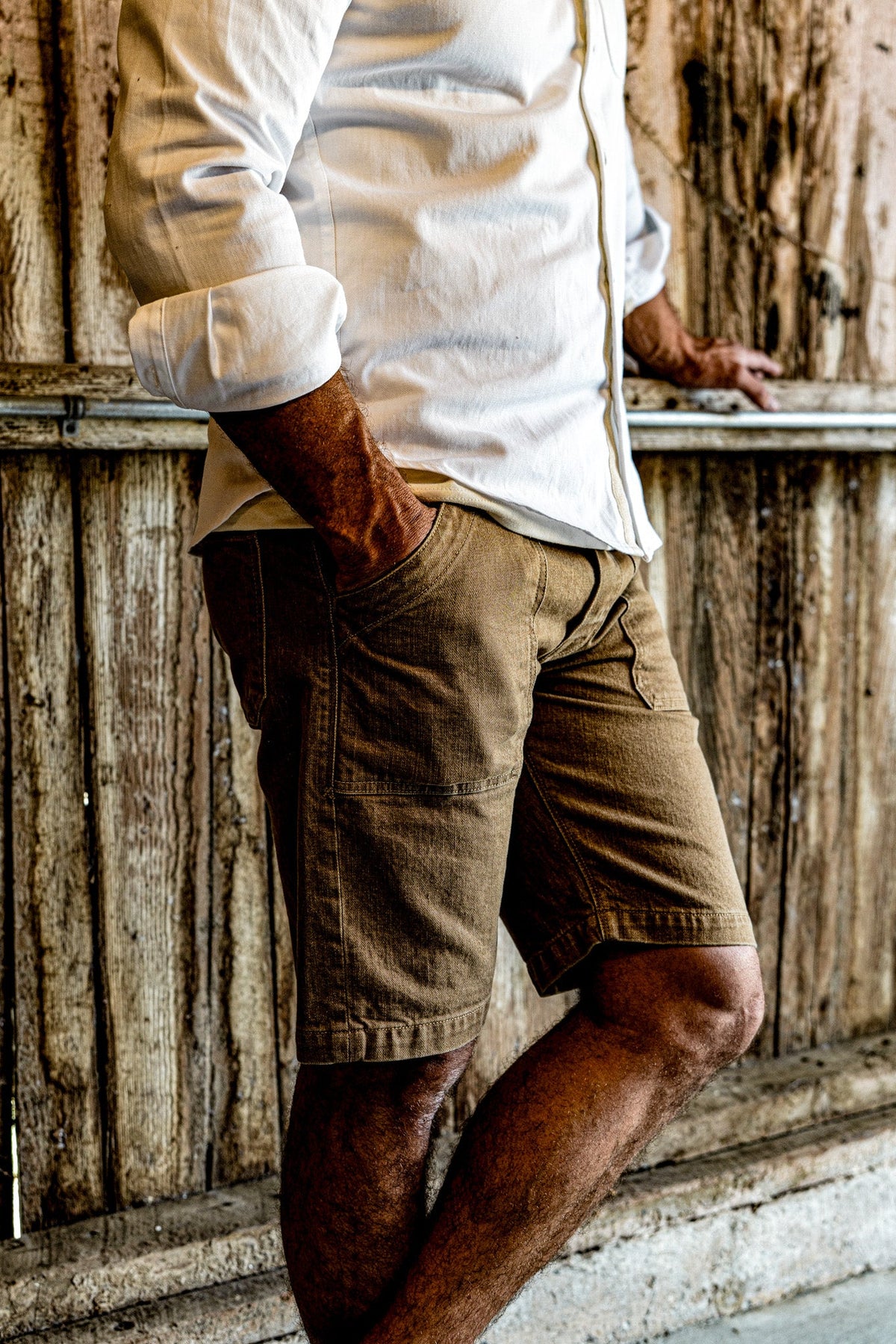 Men | Scout  Denim Military Short - Wheat
