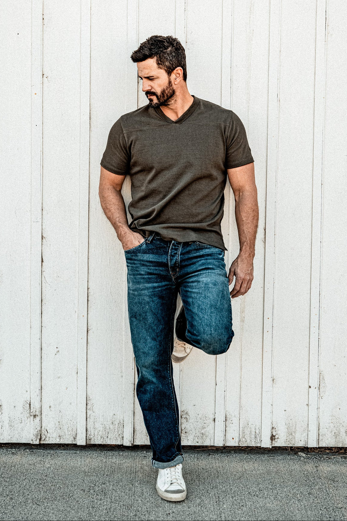 Men | Stinson V Jersey | 12oz 100% Cotton - Olive