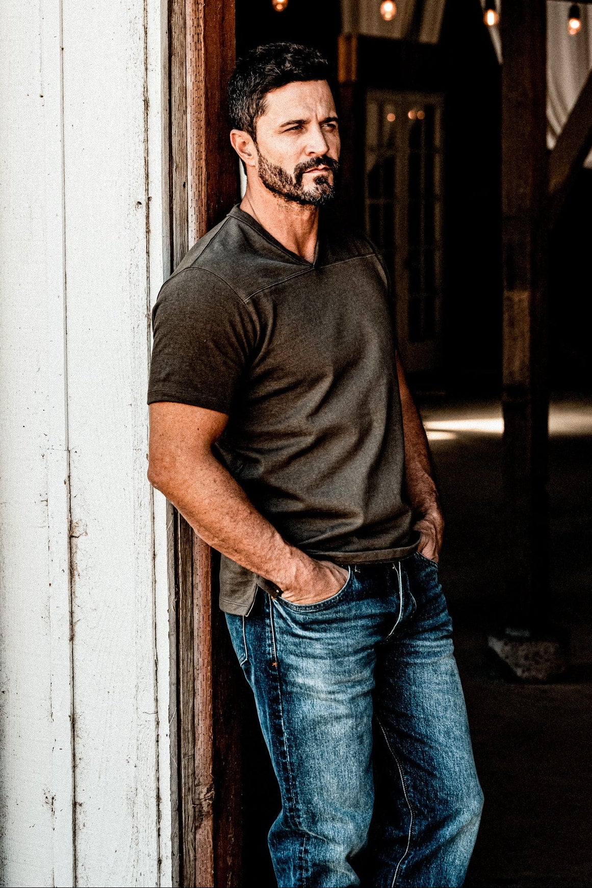 Men | Stinson V Jersey | 12oz 100% Cotton - Olive