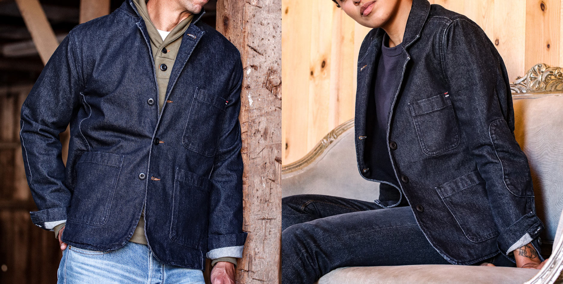 Premium American made denim & knitwear Farmed, Milled & Sewn >