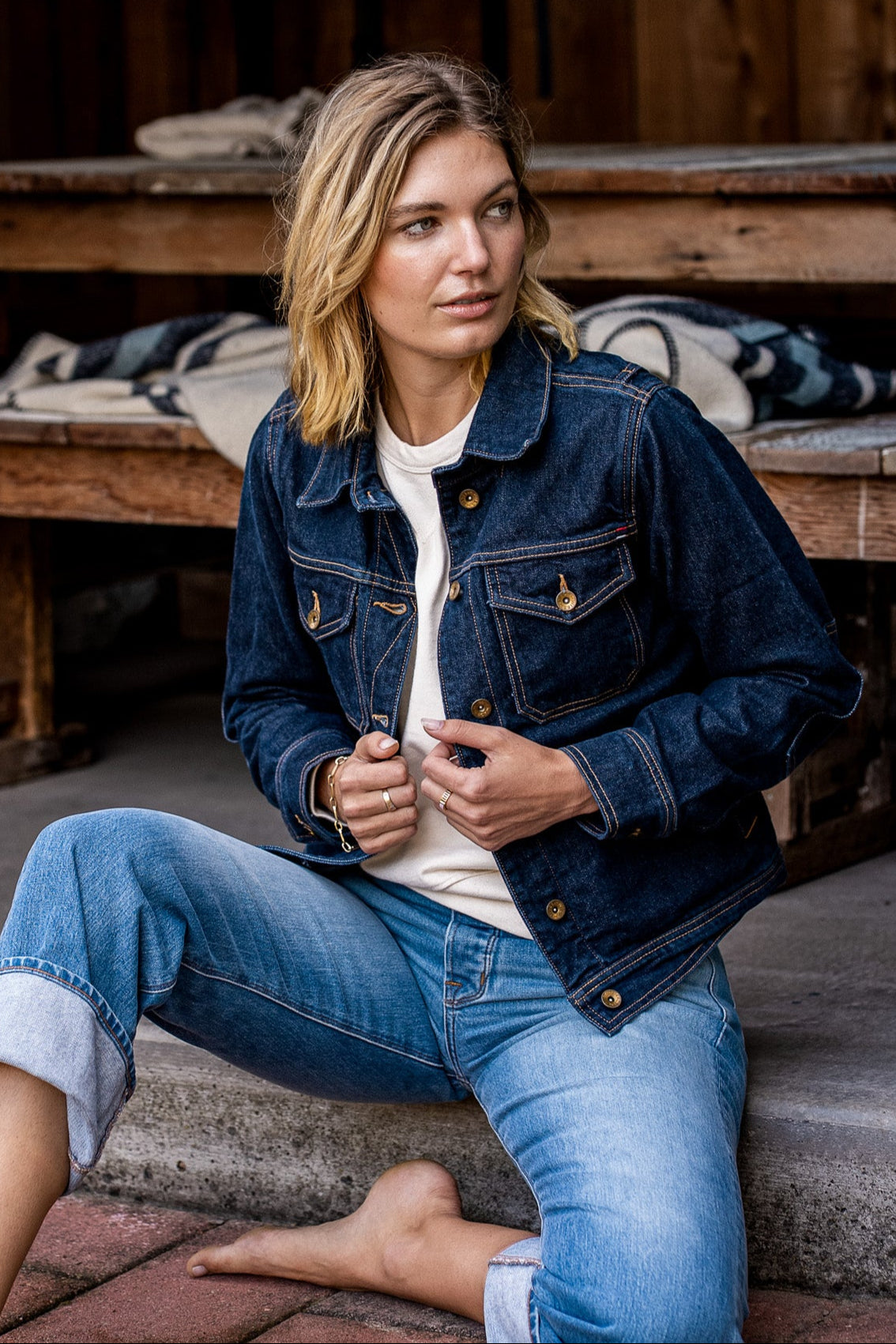 Artcher Jacket Ocean | 14oz Broken Twill Denim – WiesMade