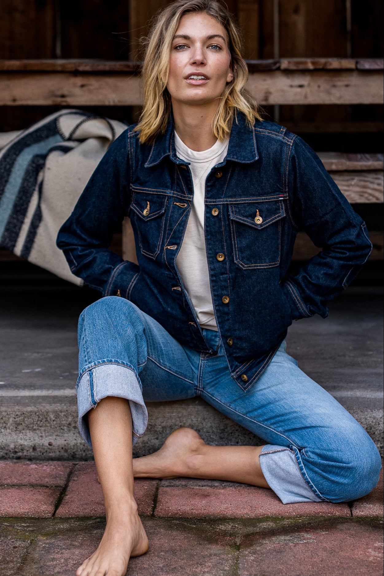Artcher Jacket Ocean | 14oz Broken Twill Denim – WiesMade