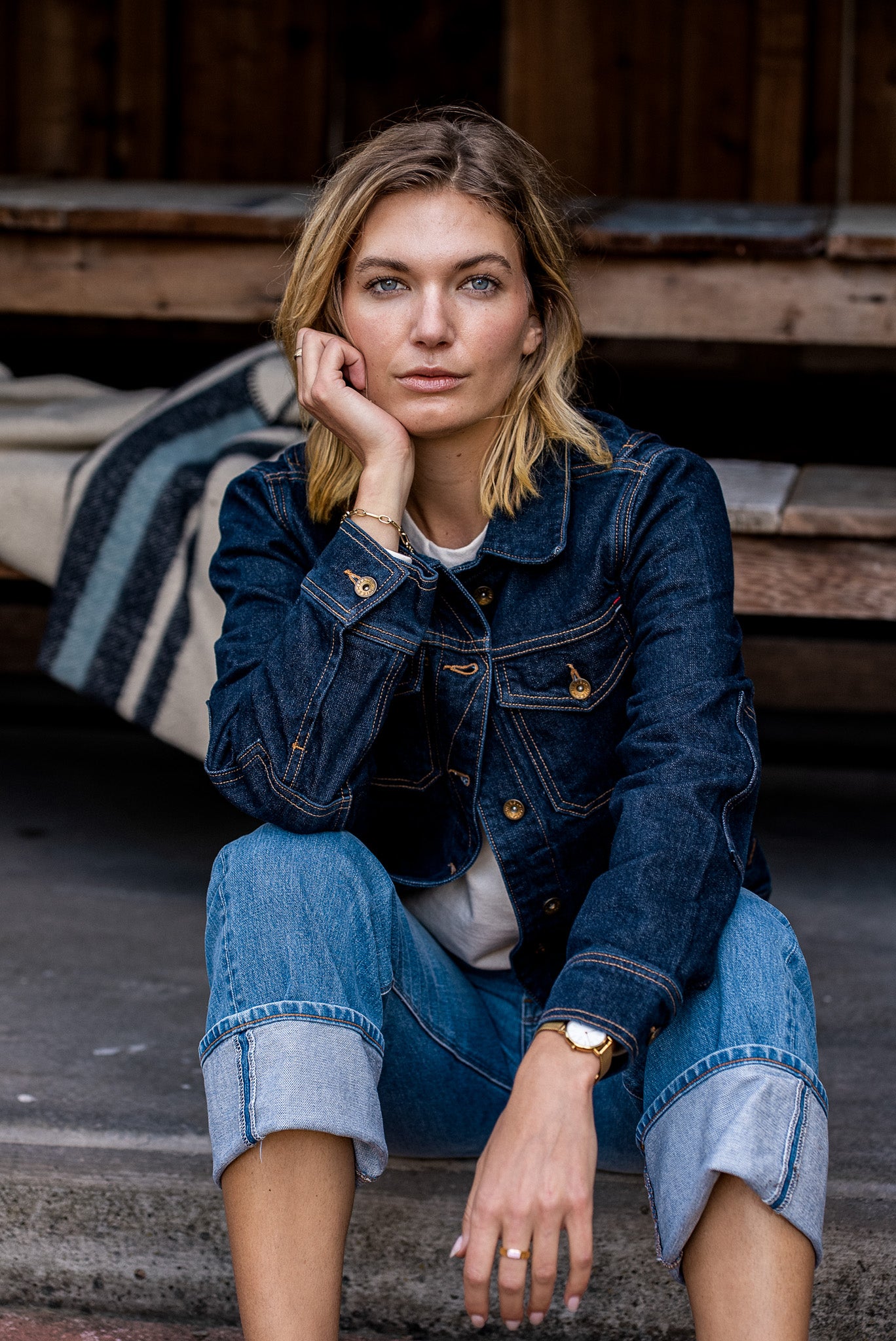 Artcher Jacket Ocean | 14oz Broken Twill Denim – WiesMade