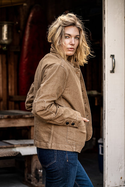 Scout Blazer | Denim Chore Blazer Wheat