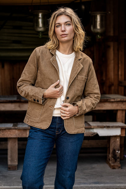 Scout Blazer | Denim Chore Blazer Wheat