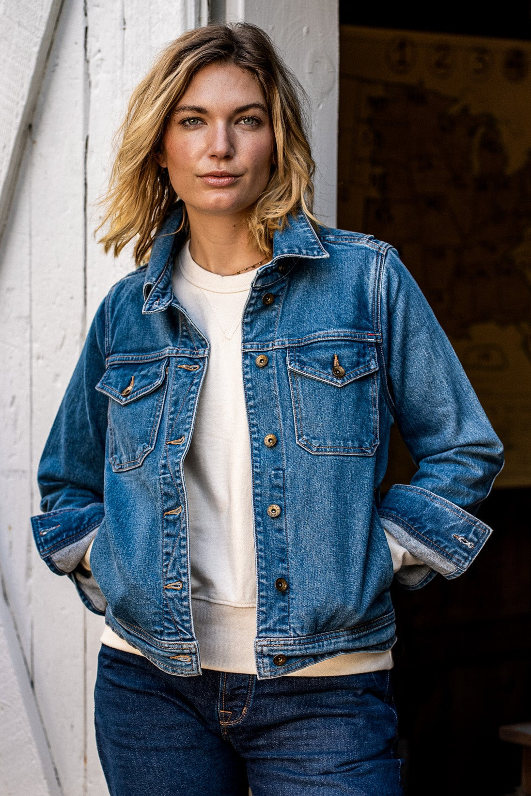 Artcher Jacket Salt | 14oz Broken Twill Denim – WiesMade