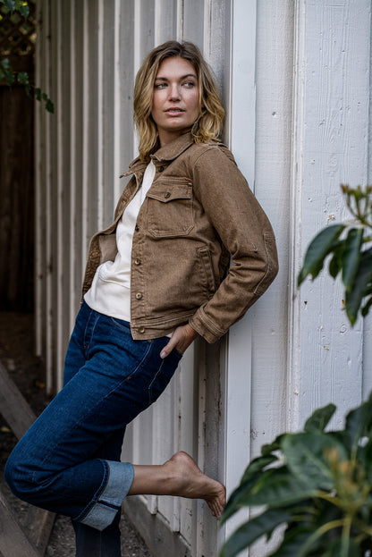 Artcher Jacket | Wheat 14oz Broken Twill Denim