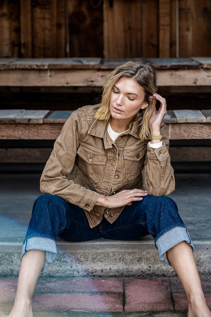 Artcher Jacket | Wheat 14oz Broken Twill Denim
