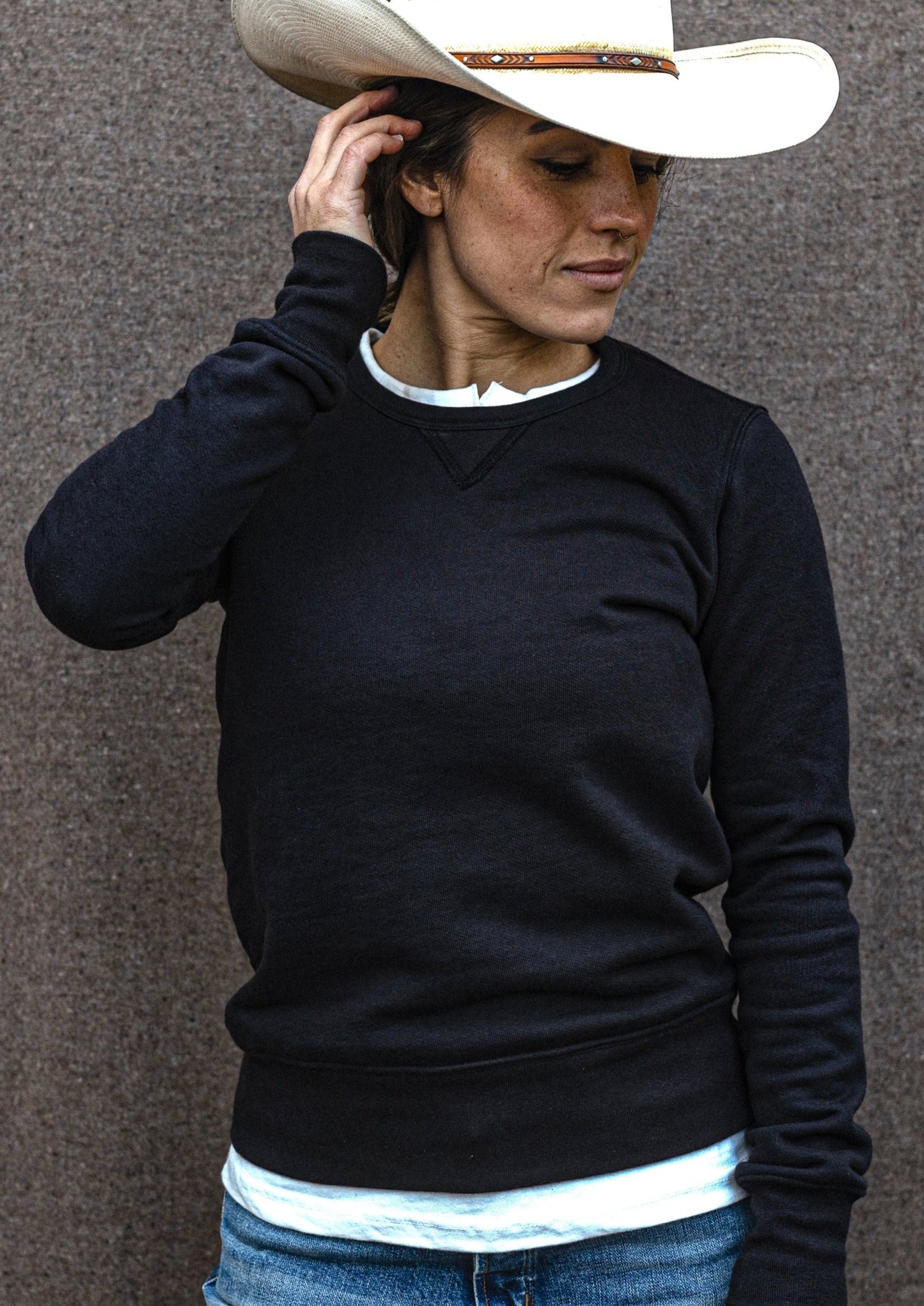 Women's Bodega 14oz French Terry Pullover | 100% American Made Cotton - Basalt