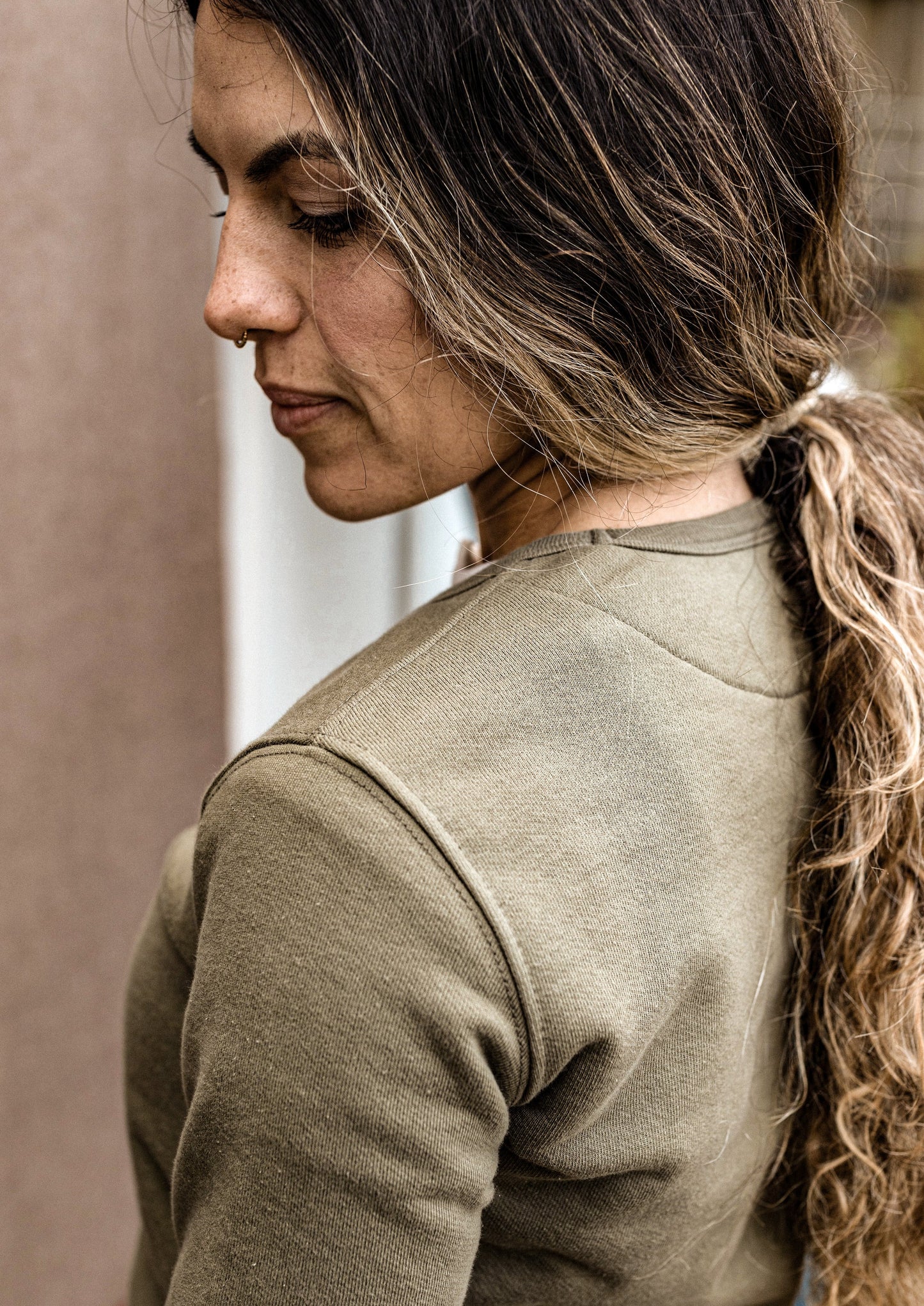Women's Bodega 14oz French Terry Pullover | 100% American Made Cotton - Olive