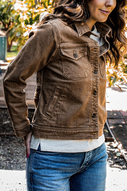 Artcher Jacket | Wheat 14oz Broken Twill Denim