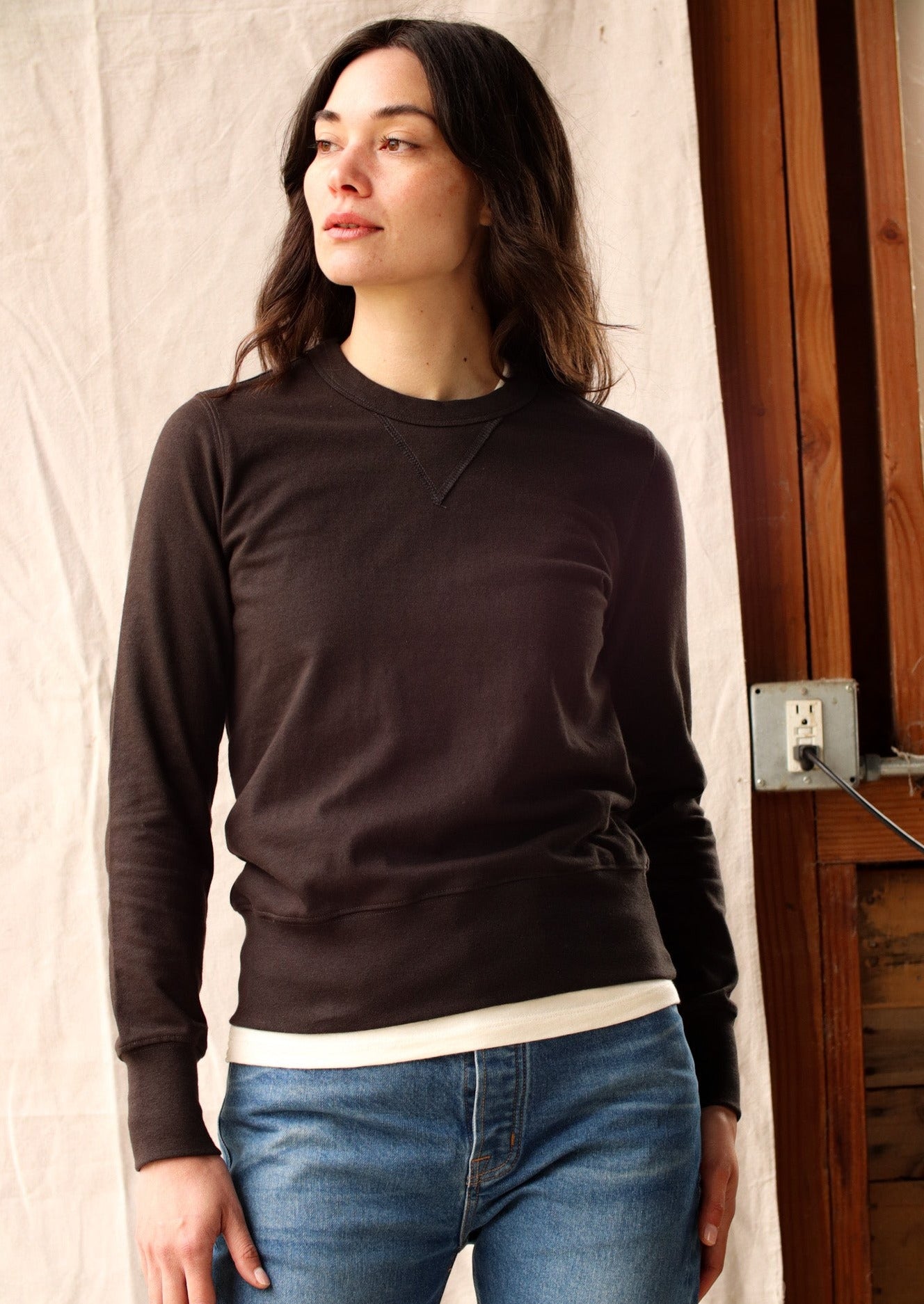 Women's Stinson 17oz Rugby Jersey Pullover | 100% American Made Cotton - Basalt
