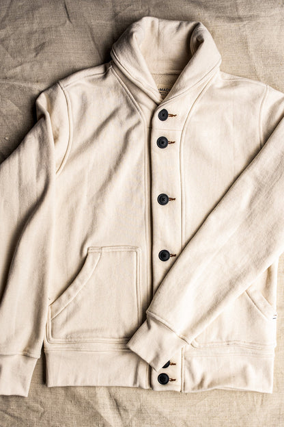 Bodega Cardigan | 140z 100% Cotton French Terry - Natural
