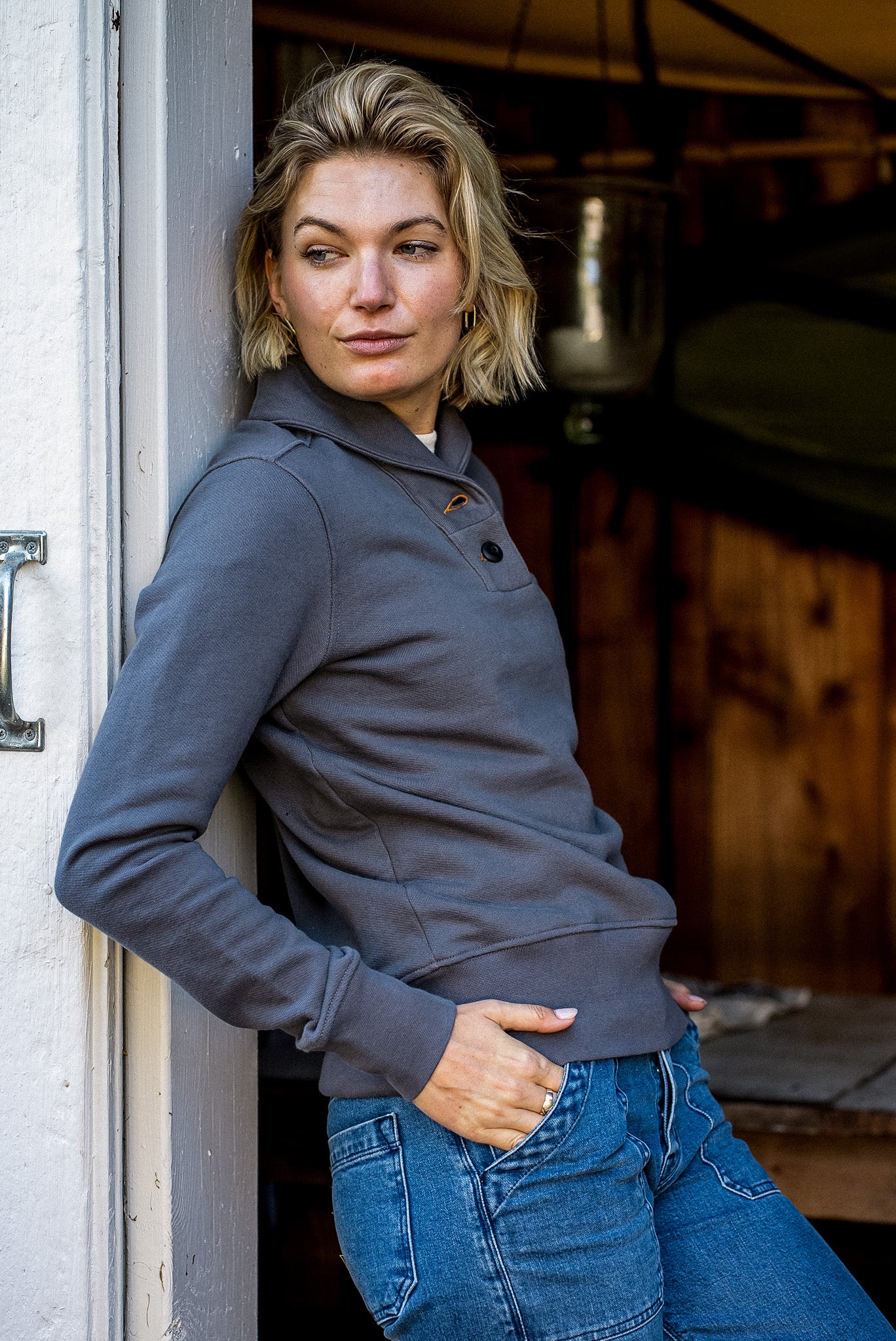 Bodega Shawl Pullover | Pebble - 14oz French Terry