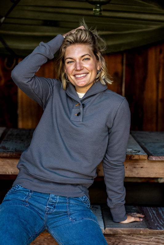 Bodega Shawl Pullover | Pebble - 14oz French Terry