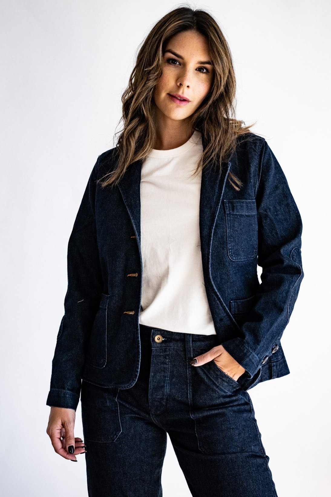 Scout Blazer | Denim Chore Blazer Ocean