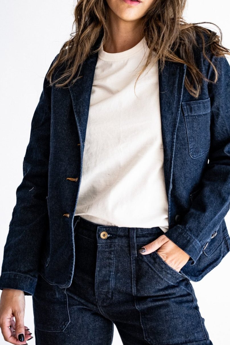 Scout Blazer | Denim Chore Blazer Ocean
