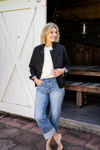Scout Blazer | Stretch Cotton Denim Chore Blazer
