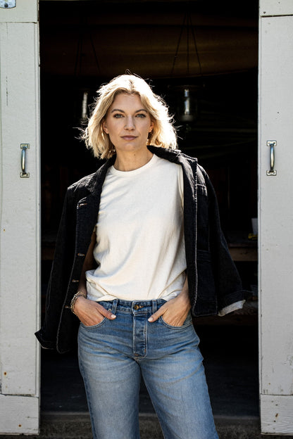 Scout Blazer | Stretch Cotton Denim Chore Blazer