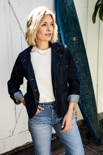Scout Blazer | Denim Chore Blazer Ocean