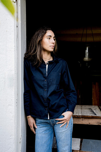 Women | Luma Shirting  | 7oz Twill 100% cotton - Navy