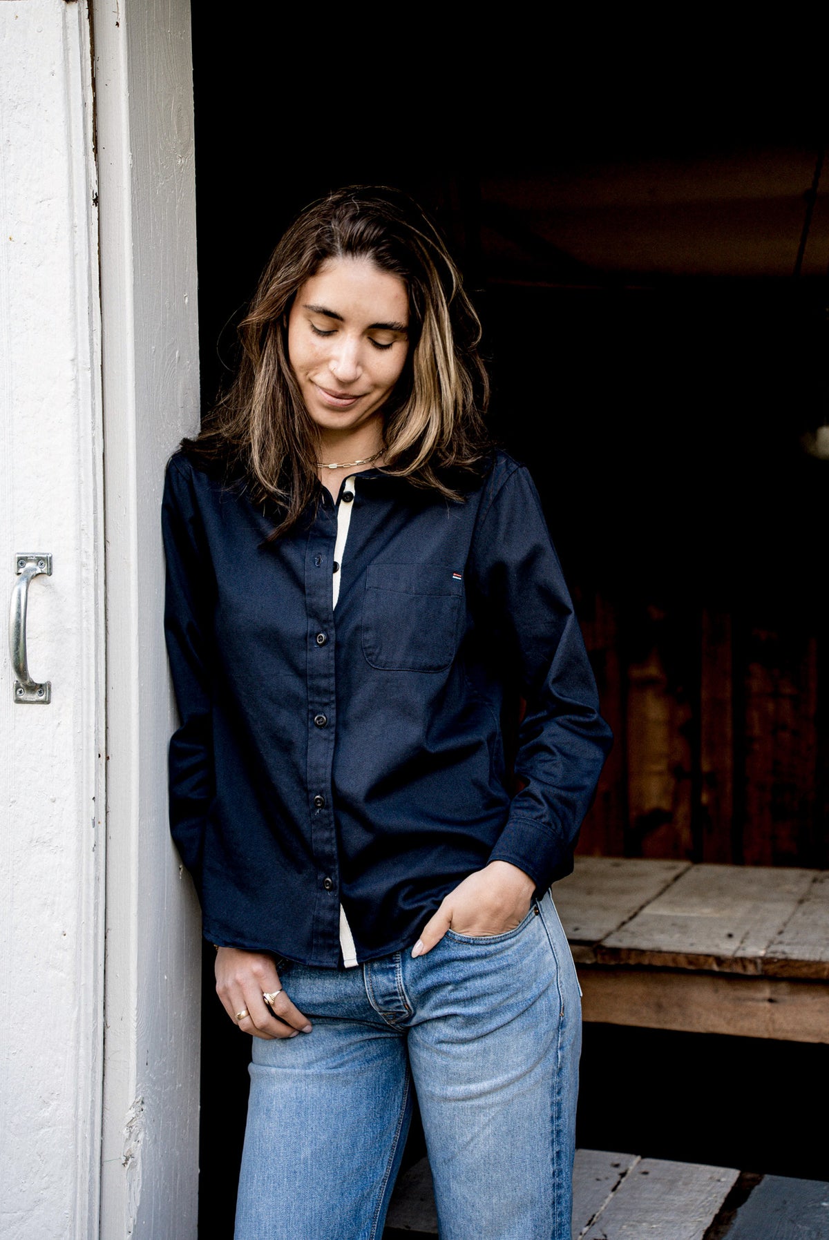 Women | Luma Shirting  | 7oz Twill 100% cotton - Navy