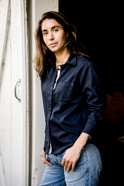 Women | Luma Shirting  | 7oz Twill 100% cotton - Navy
