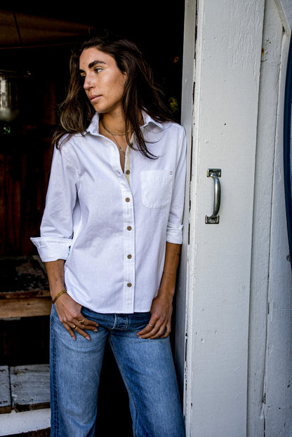 Women | Luma Shirting  | 7oz Twill 100% cotton - White