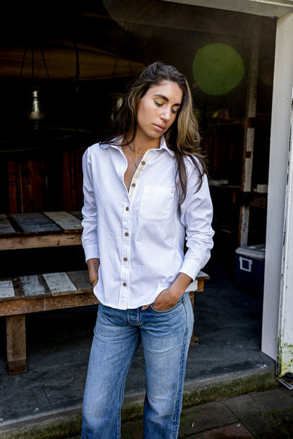 Women | Luma Shirting  | 7oz Twill 100% cotton - White