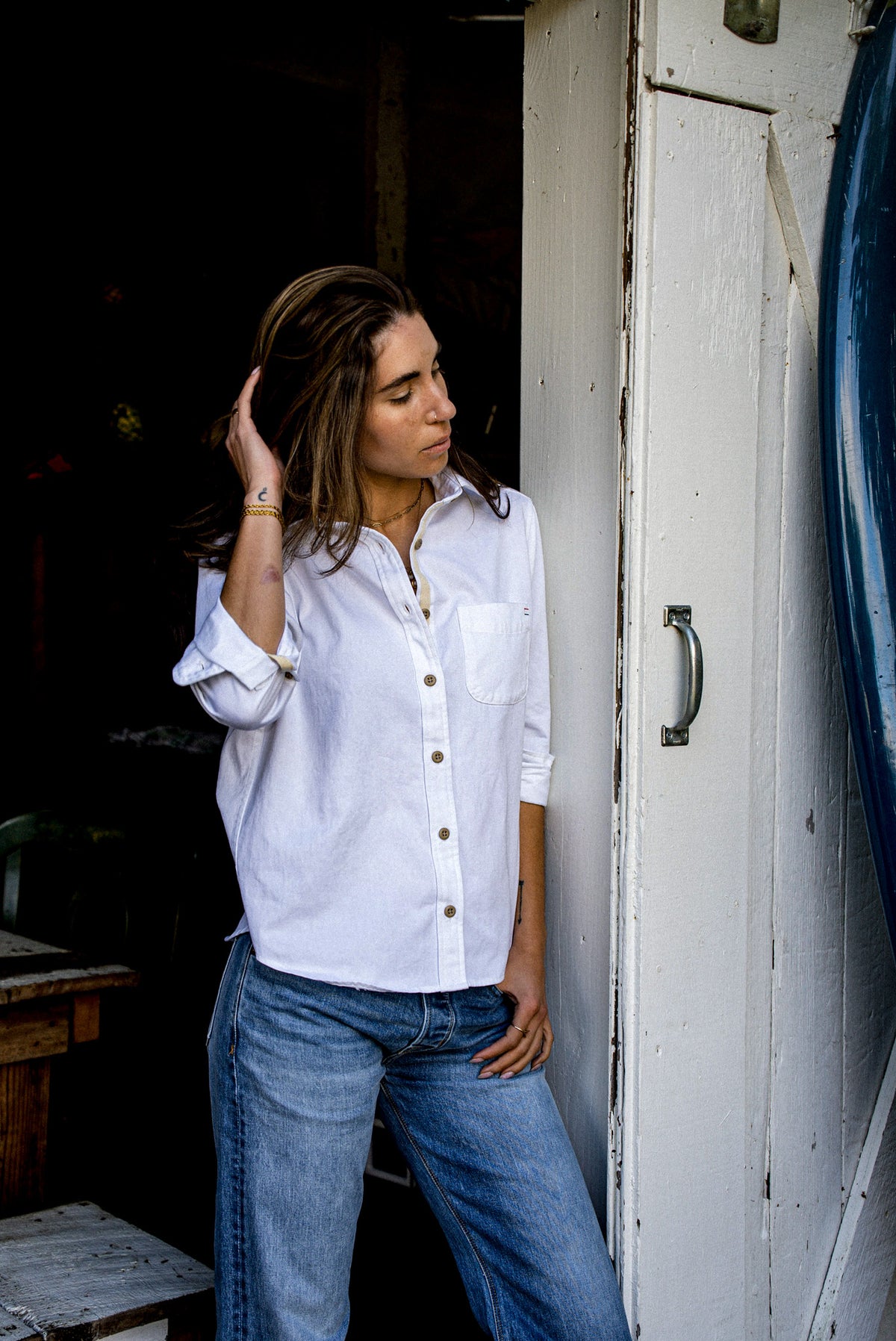Women | Luma Shirting  | 7oz Twill 100% cotton - White