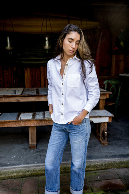 Women | Luma Shirting  | 7oz Twill 100% cotton - White