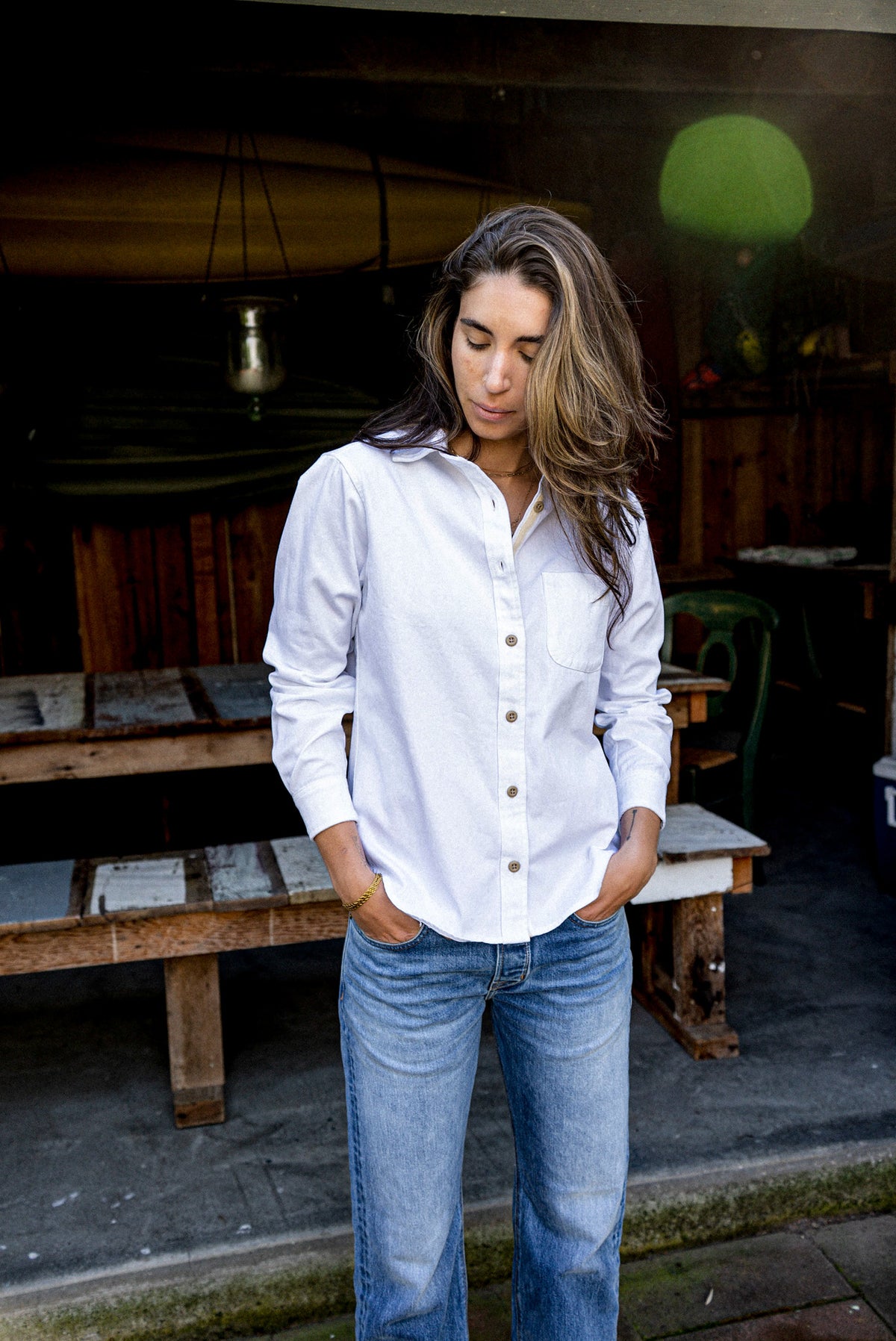 Women | Luma Shirting  | 7oz Twill 100% cotton - White