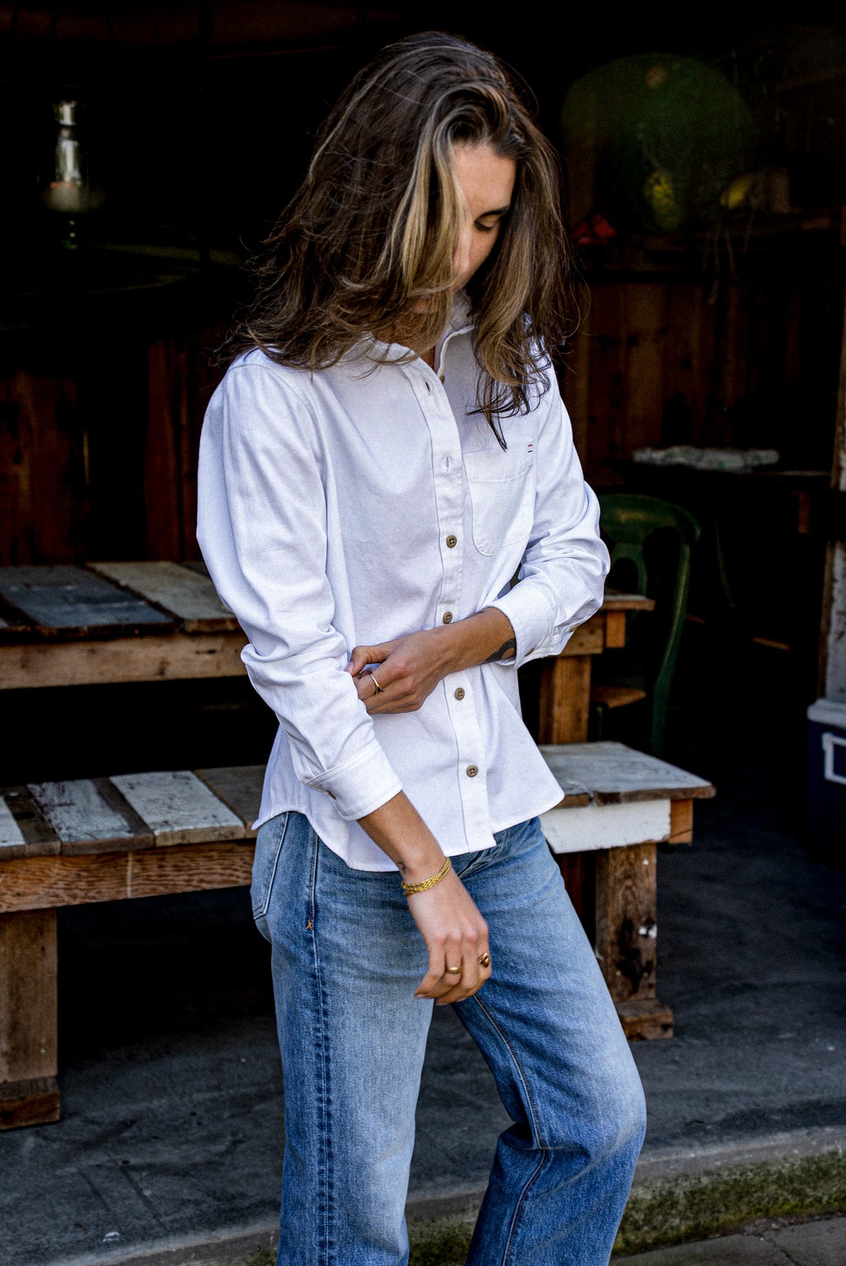 Women | Luma Shirting  | 7oz Twill 100% cotton - White