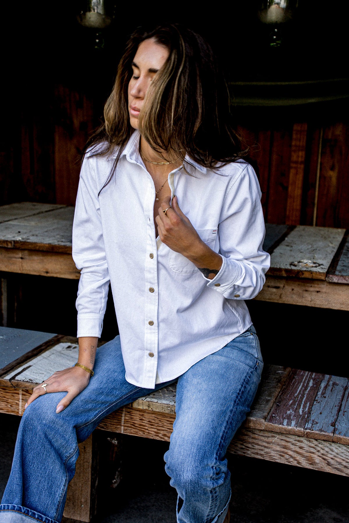 Women | Luma Shirting  | 7oz Twill 100% cotton - White