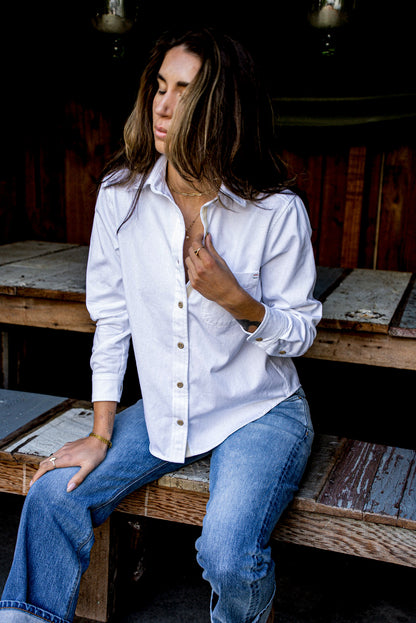 Women | Luma Shirting  | 7oz Twill 100% cotton - White
