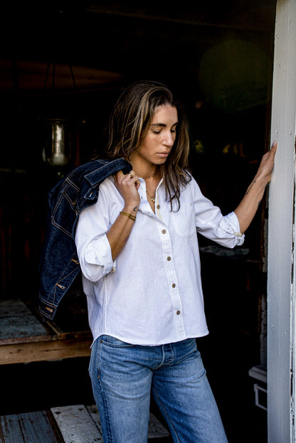 Women | Luma Shirting  | 7oz Twill 100% cotton - White