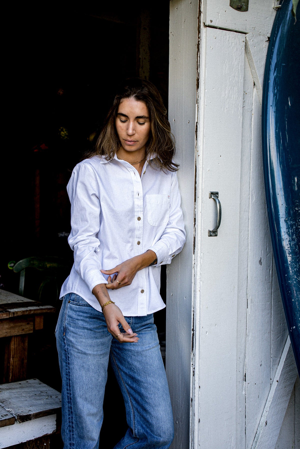 Women | Luma Shirting  | 7oz Twill 100% cotton - White