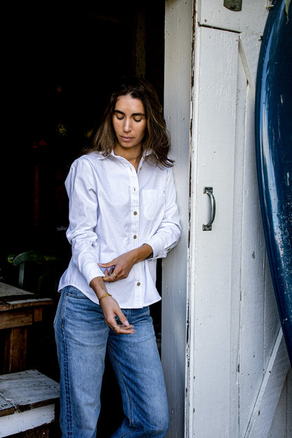 Women | Luma Shirting  | 7oz Twill 100% cotton - White