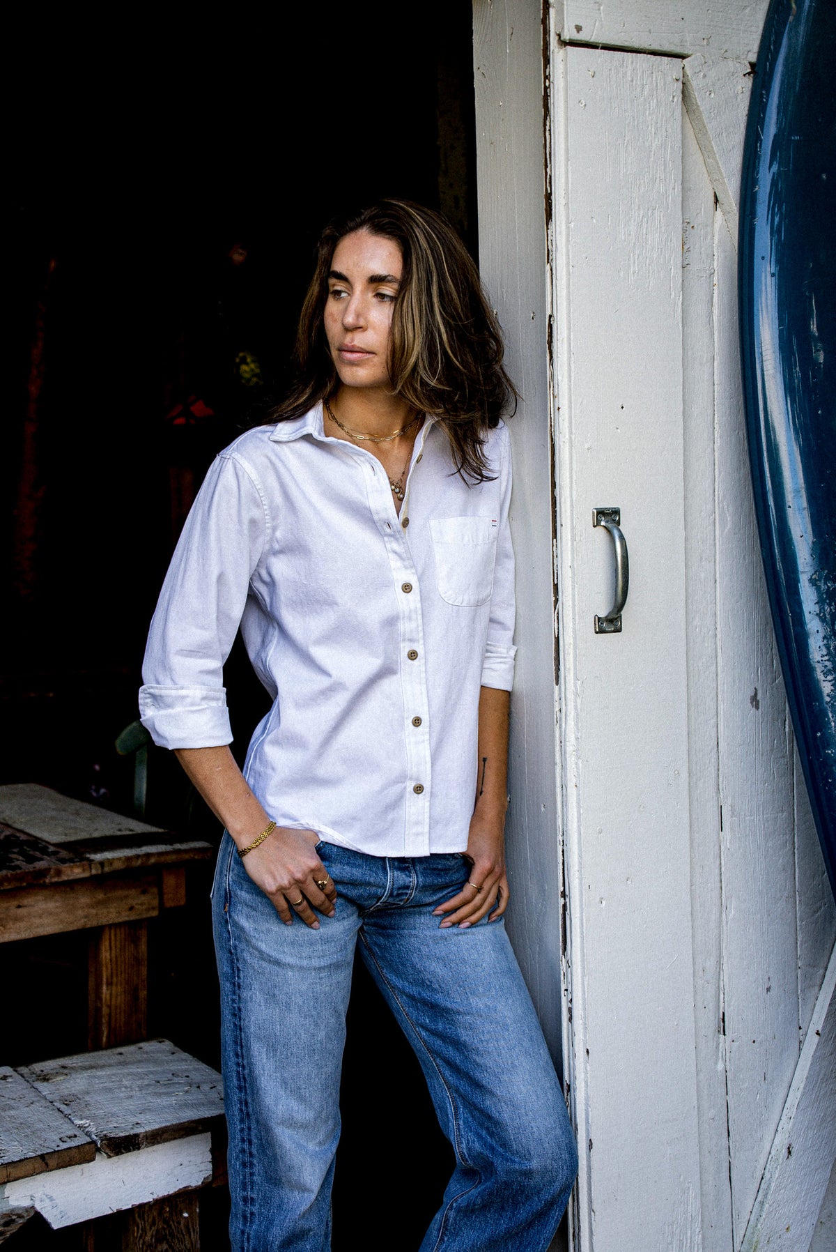 Women | Luma Shirting  | 7oz Twill 100% cotton - White