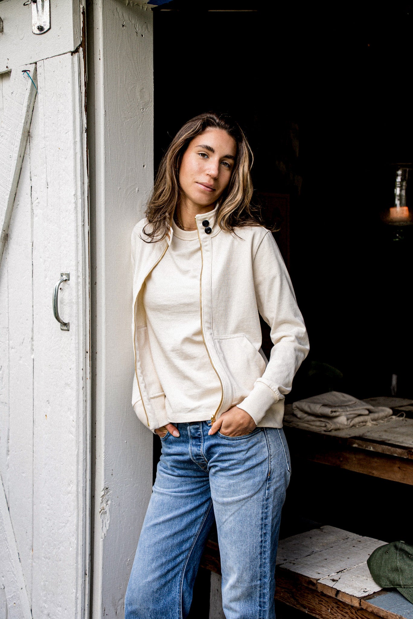 Women | Stinson Moto | 12oz 100% Cotton - Natural