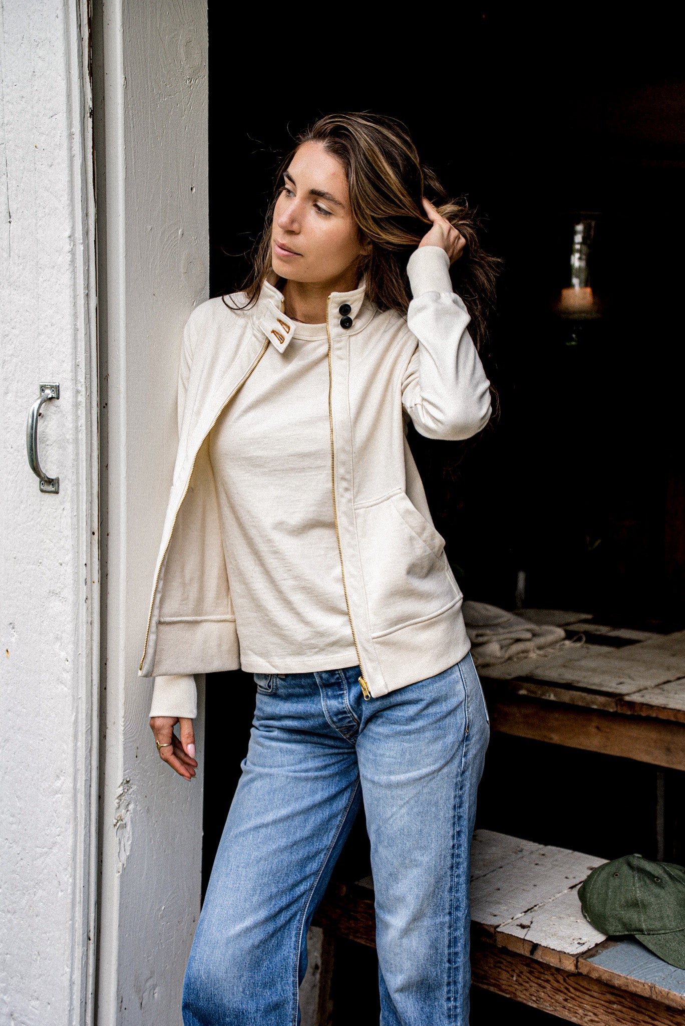 Women | Stinson Moto | 12oz 100% Cotton - Natural